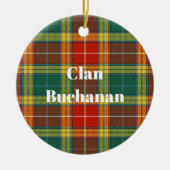 Clan Buchanan Old Sett Tartan Keramik Ornament (Vorne)