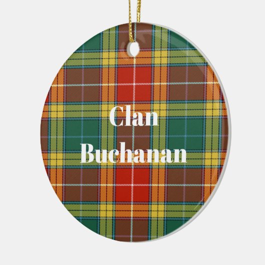 Clan Buchanan Old Sett Tartan Keramik Ornament (Links)