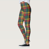 Clan Buchanan Scottish Kariert Red Green Yellow Leggings (Links)