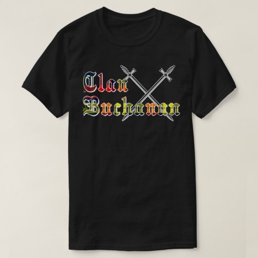 Clan Buchanan surname last name Scottish Tartan T-Shirt (Design vorne)