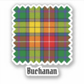 Clan Buchanan Tartan Aufkleber (Vorderseite)