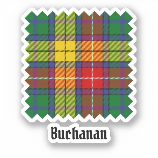 Clan Buchanan Tartan Aufkleber (Vorderseite)