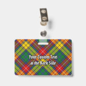 Clan Buchanan Tartan Ausweis (Rückseite mit Clip)