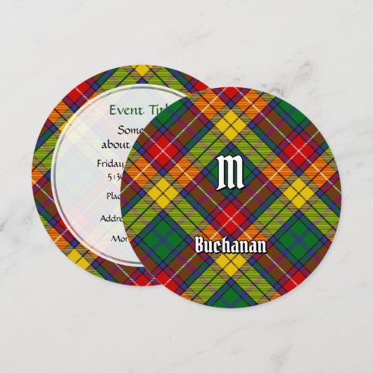Clan Buchanan Tartan Einladung (Vorne/Hinten)