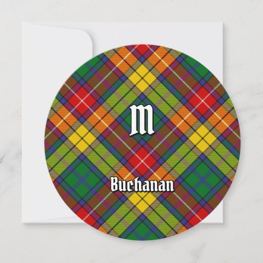 Clan Buchanan Tartan Einladung (Vorderseite)