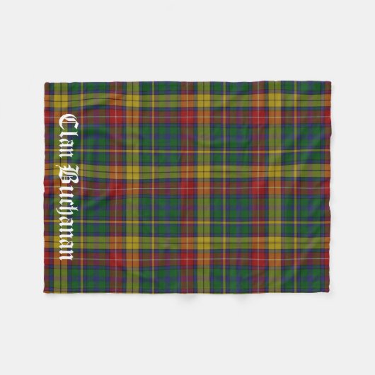 Clan Buchanan Tartan Fleece Blanket (Vorderseite (Horizontal))