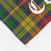 Clan Buchanan Tartan Fleece Blanket (Ecke)
