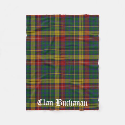 Clan Buchanan Tartan Fleece Blanket (Vorderseite)