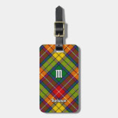 Clan Buchanan Tartan Gepäckanhänger (Vorderseite vertikal)