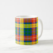 Clan Buchanan Tartan Kaffeetasse (VorderseiteRechts)