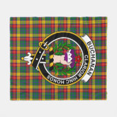 Clan Buchanan Tartan Kariert Fleecedecke (Vorderseite (Horizontal))