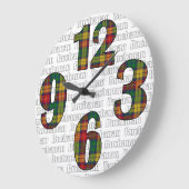 Clan Buchanan Tartan Kariert große Uhr (Winkel)