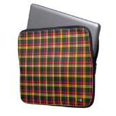 Clan Buchanan Tartan Kariert Monogram Laptopschutzhülle (Vorderseite Links)