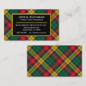 Clan Buchanan Tartan Kariert Visitenkarte (Vorne/Hinten)