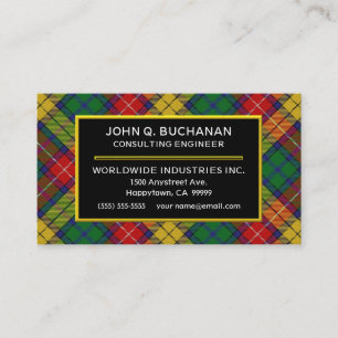 Clan Buchanan Tartan Kariert Visitenkarte