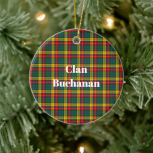 Clan Buchanan Tartan Keramik Ornament