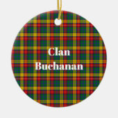 Clan Buchanan Tartan Keramik Ornament (Vorne)