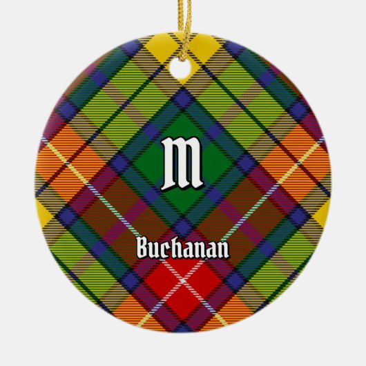 Clan Buchanan Tartan Keramik Ornament (Vorne)