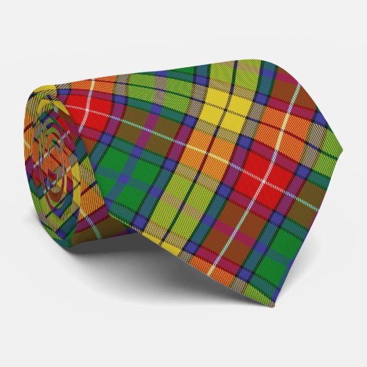 Clan Buchanan Tartan Krawatte (Gerollt)