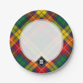 Clan Buchanan Tartan Pappteller (Vorderseite)