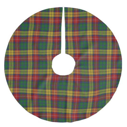 Clan Buchanan Tartan Polyester Weihnachtsbaumdecke (Vorderseite)