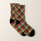 Clan Buchanan Tartan Rot, Gelb und Grün Kariert Socken (Paar)