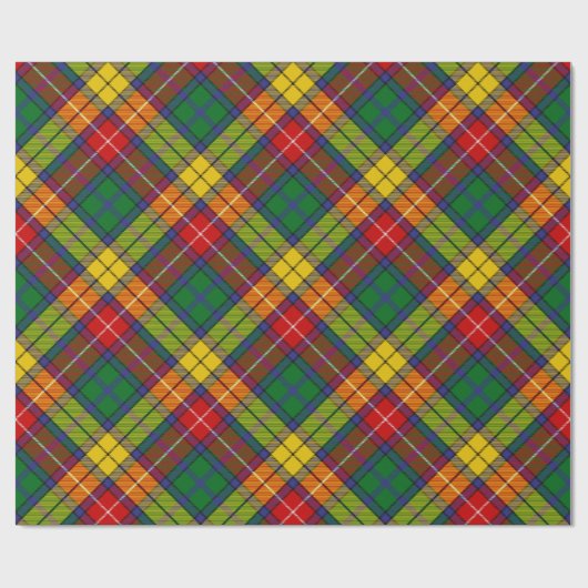 Clan Buchanan Tartan Rotationspapier Geschenkpapier (Flach)