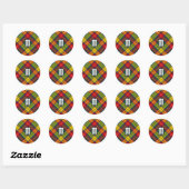 Clan Buchanan Tartan Runder Aufkleber (Blatt)