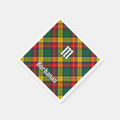 Clan Buchanan Tartan Serviette (Ecke)