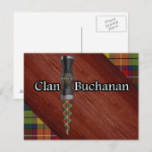 Clan Buchanan Tartan Sgian Dubh Blade Postkarte (Vorne/Hinten)