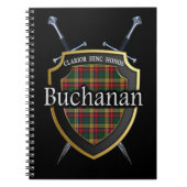 Clan Buchanan Tartan Shield & Schwerter Notizblock (Vorderseite)