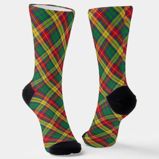 Clan Buchanan Tartan Socken (Gewinkelt)