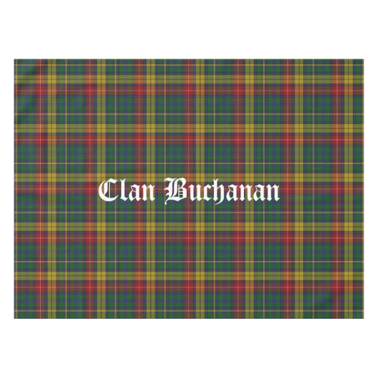 Clan Buchanan Tartan Tablecloth Tischdecke (Vorderseite (Horizontal))
