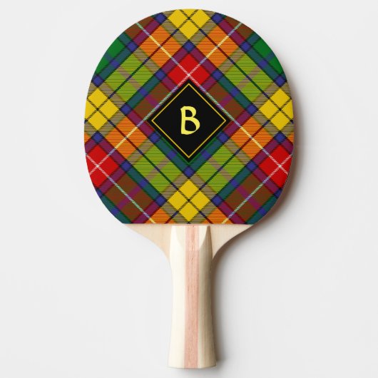 Clan Buchanan Tartan Tischtennis Schläger (Vorderseite)