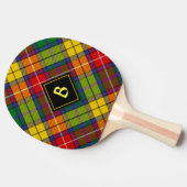 Clan Buchanan Tartan Tischtennis Schläger (Seitenansicht)