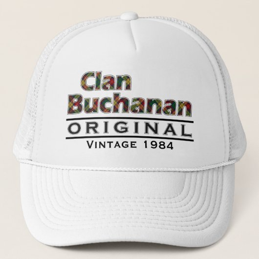 Clan Buchanan Vintag anpassen Truckerkappe (Vorderseite)