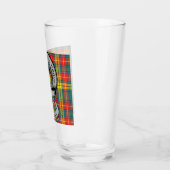 Clan Buchanan Wappen Abzeichen & Tartan Glas (Links)
