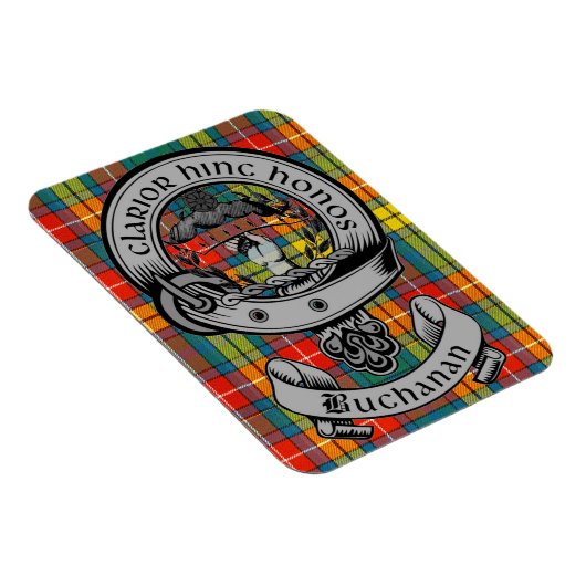 Clan Buchanan Wappen Abzeichen & Tartan Magnet (Rechte Seite)