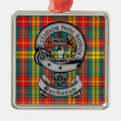 Clan Buchanan Wappen Abzeichen & Tartan Ornament Aus Metall (Vorne)