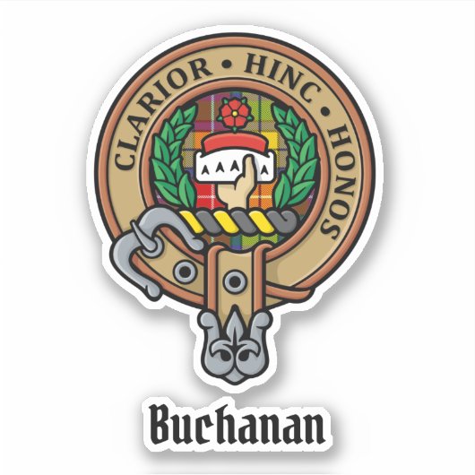 Clan Buchanan Wappen Aufkleber (Vorderseite)