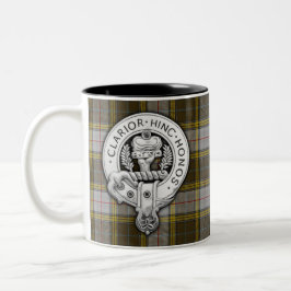 Clan Buchanan Wappen & Dress Tartan Zweifarbige Tasse