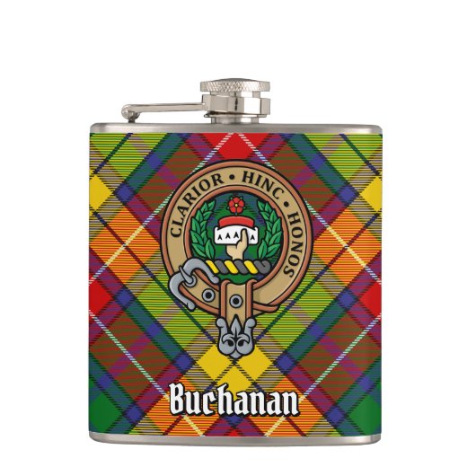Clan Buchanan Wappen Flachmann (Vorderseite)
