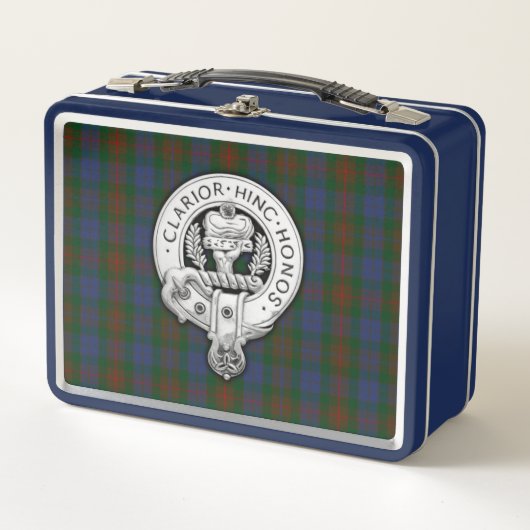 Clan Buchanan Wappen & Jagd Tartan Metall Brotdose (Vorderseite)