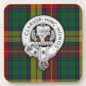 Clan Buchanan Wappen & Tartan Getränkeuntersetzer (Vorderseite)