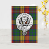 Clan Buchanan Wappen & Tartan Karte (Gelbe Blume)