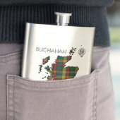 Clan Buchanan Wappen & Tartan Karte Flachmann (Beispiel)