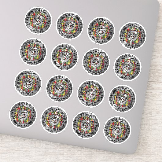 Clan Buchanan Wappen & Tartan Knot Aufkleber (Detail)