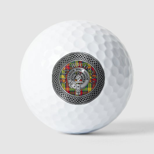Clan Buchanan Wappen & Tartan Knot Golfball (Vorderseite)
