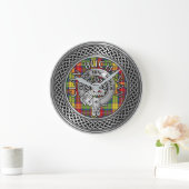 Clan Buchanan Wappen & Tartan Knot Große Wanduhr (Zuhause)