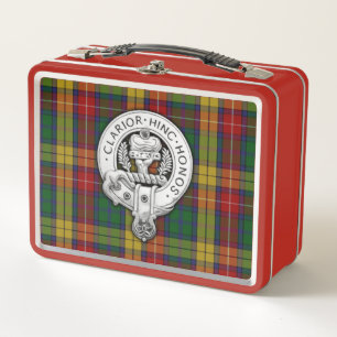Clan Buchanan Wappen & Tartan Metall Brotdose